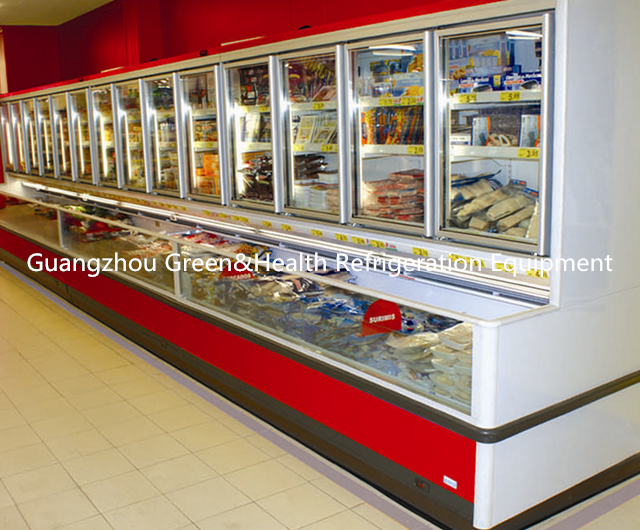 Congelatori 3000 * 1060 * 2000MM dell'esposizione del supermercato R134a/R22