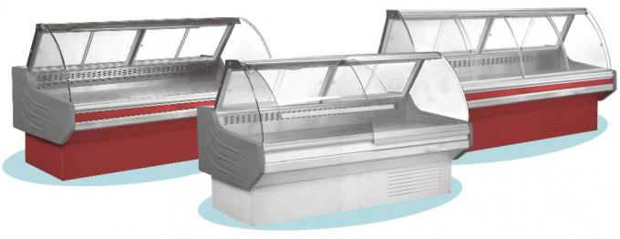 Frigorifero autonomo dell'esposizione dell'alimento della ghiottoneria, contatore della parte posteriore del contatore dell'esposizione della carne