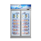 Sistema di raffreddamento ventilatore 3 porte Verticale porta di vetro congelatore con Wanbao compressore