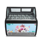 Congelatore per gelato con vetrina elettrica di lusso in vetro