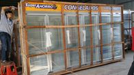 La vetrina dritta del congelatore della porta di vetro di scorrevole per automatico commerciale disgela il tipo