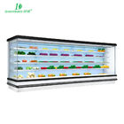 Dispositivo di raffreddamento anteriore aperto di Multideck del supermercato di R404a con tipo alimentabile per le bevande
