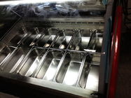 Congelatore portatile dell'esposizione del gelato con il sistema di raffreddamento nell'ambito del fondo