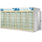 Raffreddamento dinamico di vetro di grado dei frigoriferi 0 - 10 del compatto della porta per il negozio