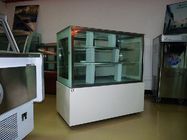 Congelatore di lusso dell'esposizione del dolce del quadrato bianco di vendita calda dell'Asia 1,8 metri due strati