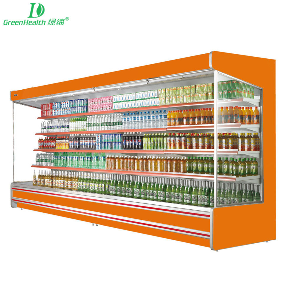 Refrigeratore aperto di raffreddamento di Multideck della frutta di verdure del fan per il supermercato 220V 50HZ