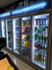Automatico disgeli il dispositivo di raffreddamento di vetro commerciale della bevanda della porta per il supermercato con il radiatore