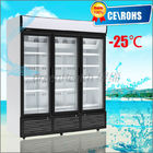 Il refrigeratore di vetro R404a della porta, congelatore della porta 3 di vetro automatico disgela