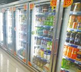 Il verde &amp; la salute hanno importato il frigorifero di vetro 3000* 680 * 2120 dell'esposizione della porta del compressore