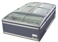 Congelatore più fresco 530L dell'esposizione dell'isola di combinazione di ipermercato di Cutomized