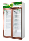 Refrigeratore commerciale dritto della bevanda della bevanda con la doppia porta di vetro