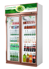 Refrigeratore commerciale dritto della bevanda della bevanda con la doppia porta di vetro