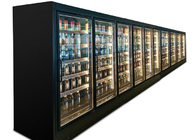 Governo dritto di Antivari della porta del congelatore commerciale di vetro nero dell'esposizione per la bevanda della birra