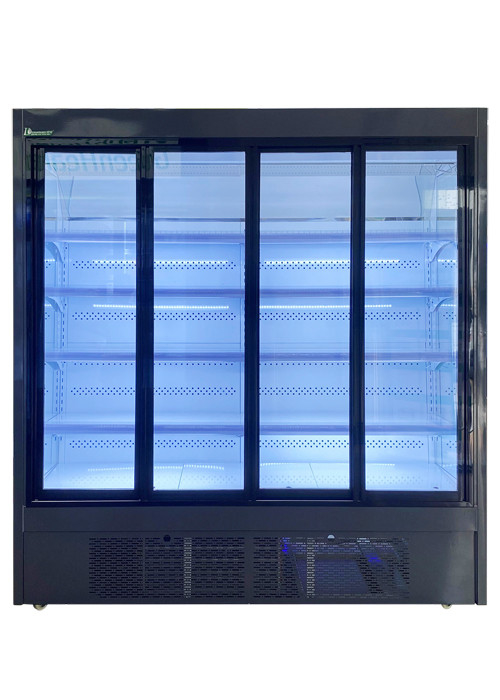 Frigorifero commerciale dell'esposizione di Multideck del frigorifero di vetro corrente silenzioso della porta per le bevande