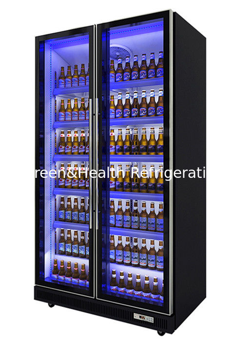 Frigorifero per bevande commerciali con illuminazione a LED personalizzata, porta a chiusura automatica e compressore Danfoss/Embraco