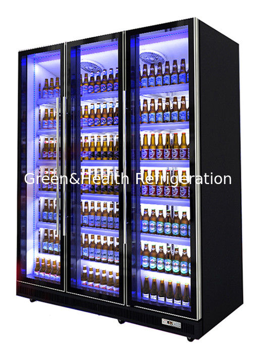 Frigorifero per bevande commerciali con illuminazione a LED personalizzata, porta a chiusura automatica e compressore Danfoss/Embraco