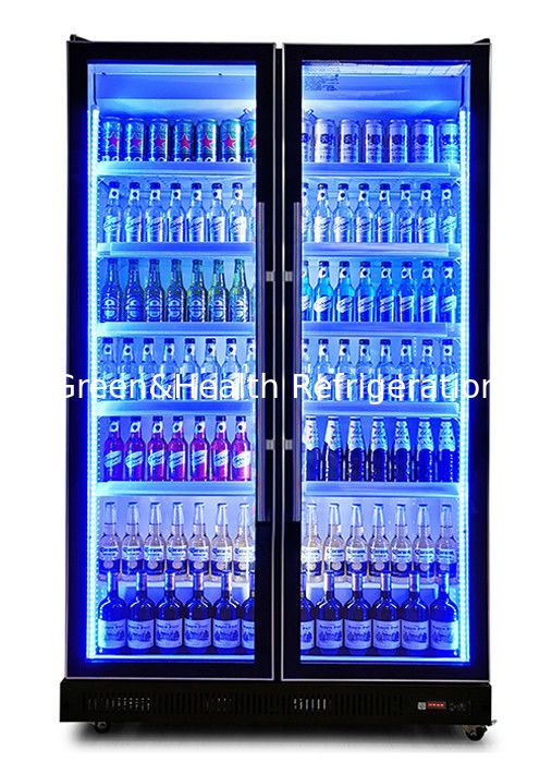 Frigorifero per bevande commerciali con illuminazione a LED personalizzata, porta a chiusura automatica e compressore Danfoss/Embraco