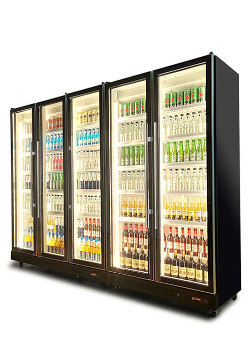 2 ~ 8 gradi Copeland Compressore Porta di vetro nero frigoriferi Birra Wine Cooler