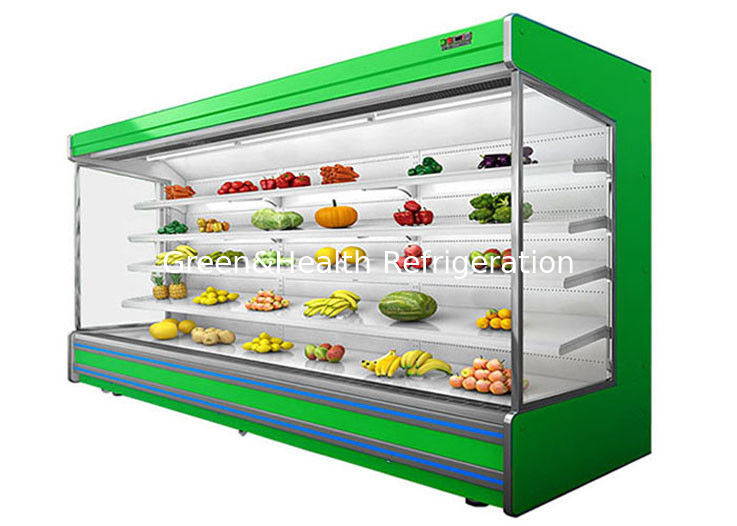 Refrigeratore di verdure Multideck Juice Fruit Mall Refrigerator dell'aria aperta
