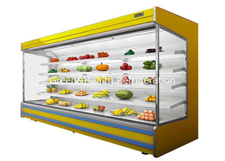 Refrigeratore di verdure Multideck Juice Fruit Mall Refrigerator dell'aria aperta