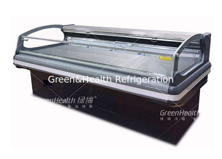 Display Chiller commerciale per carne con illuminazione LED a raffreddamento dinamico e compressori Danfoss/Secop per supermercati