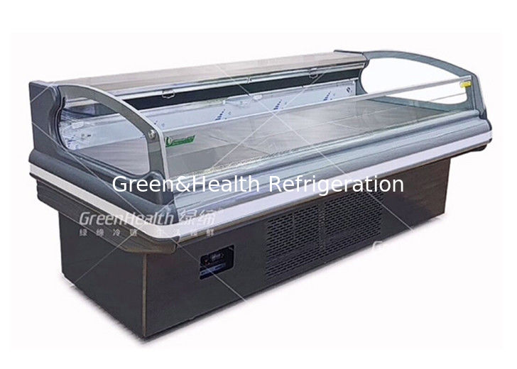 Display Chiller commerciale per carne con illuminazione LED a raffreddamento dinamico e compressori Danfoss/Secop per supermercati