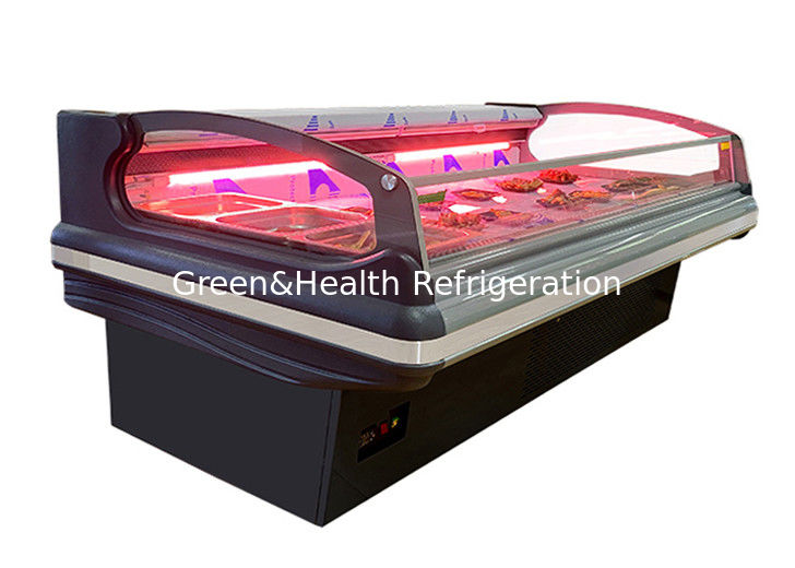 Display Chiller commerciale per carne con illuminazione LED a raffreddamento dinamico e compressori Danfoss/Secop per supermercati