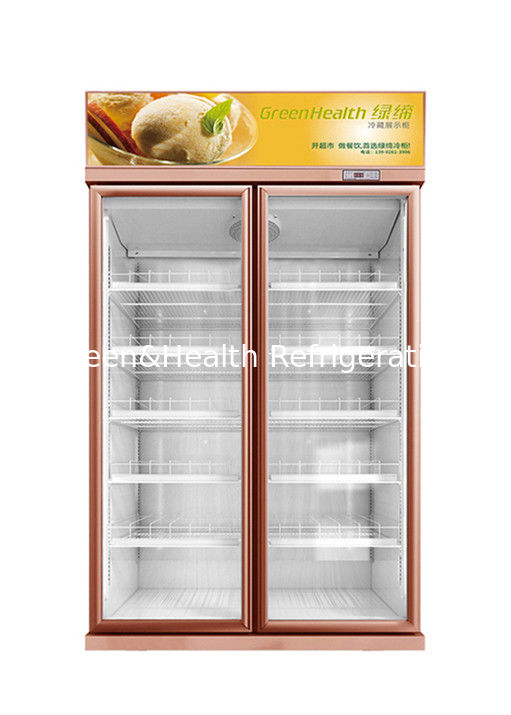 Refrigeratore su misura di 1 2 3 porte di vetro per le esposizioni Nessun frigorifero commerciale della bevanda fredda della nebbia