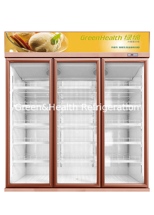 Refrigeratore su misura di 1 2 3 porte di vetro per le esposizioni Nessun frigorifero commerciale della bevanda fredda della nebbia
