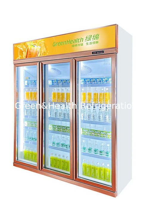 Refrigeratore su misura di 1 2 3 porte di vetro per le esposizioni Nessun frigorifero commerciale della bevanda fredda della nebbia