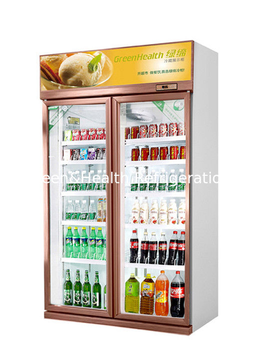 Refrigeratore su misura di 1 2 3 porte di vetro per le esposizioni Nessun frigorifero commerciale della bevanda fredda della nebbia