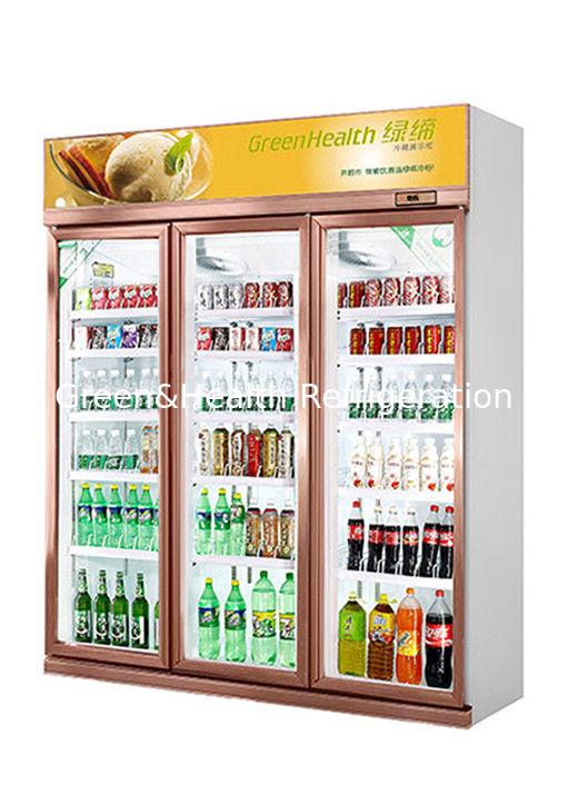 Refrigeratore su misura di 1 2 3 porte di vetro per le esposizioni Nessun frigorifero commerciale della bevanda fredda della nebbia