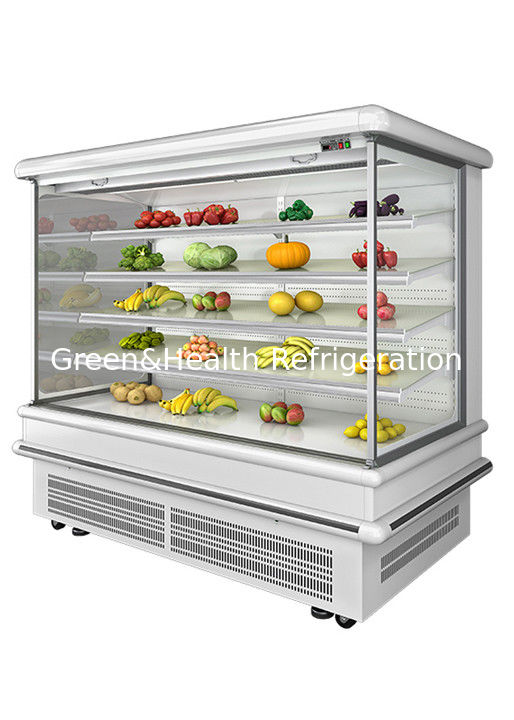 2.5m Supermercato Multi Deck Open Chiller con raffreddamento dinamico del ventilatore e defrost automatico per il frigorifero a muro