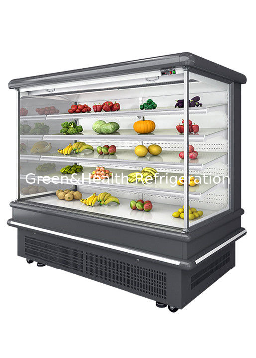2.5m Supermercato Multi Deck Open Chiller con raffreddamento dinamico del ventilatore e defrost automatico per il frigorifero a muro