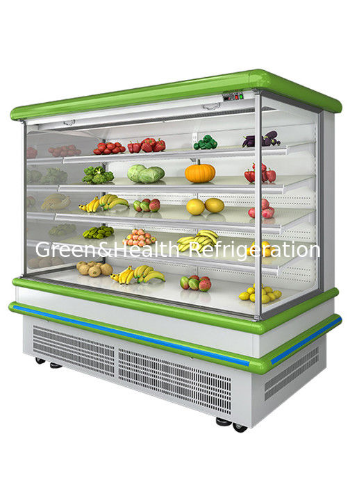 2.5m Supermercato Multi Deck Open Chiller con raffreddamento dinamico del ventilatore e defrost automatico per il frigorifero a muro