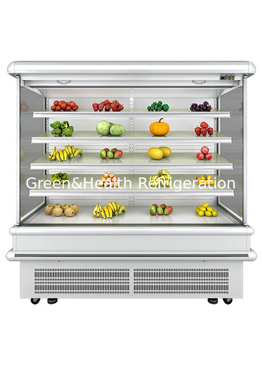 2.5m Supermercato Multi Deck Open Chiller con raffreddamento dinamico del ventilatore e defrost automatico per il frigorifero a muro