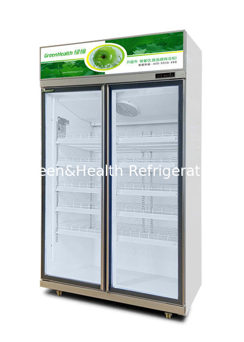 Cooler per bevande commerciali con porta tripla in vetro 1050W di potenza e 1530L di capacità per i supermercati