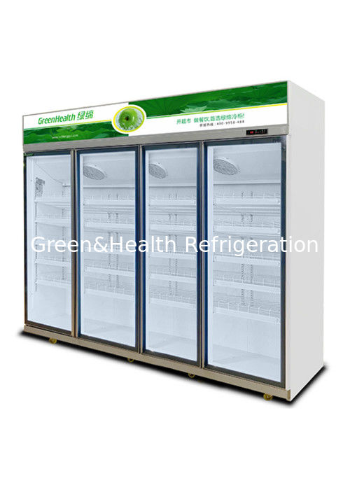Cooler per bevande commerciali con porta tripla in vetro 1050W di potenza e 1530L di capacità per i supermercati