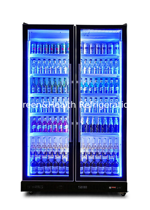 3 Colore chiaro 740L raffreddamento ad aria porta di vetro bottiglia raffreddatore display frigorifero