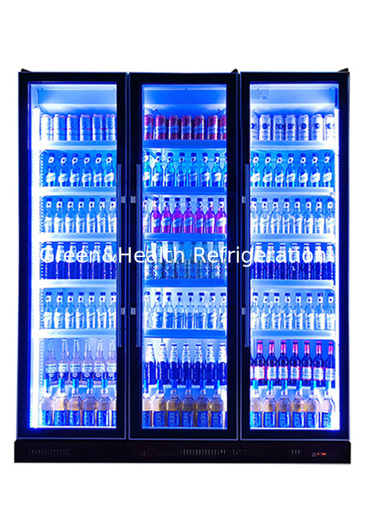 3 Colore chiaro 740L raffreddamento ad aria porta di vetro bottiglia raffreddatore display frigorifero