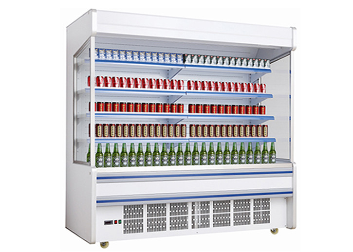 2.5m Plug In System 4 Layers Commercial Open Refrigerator Per Display Merchandiser