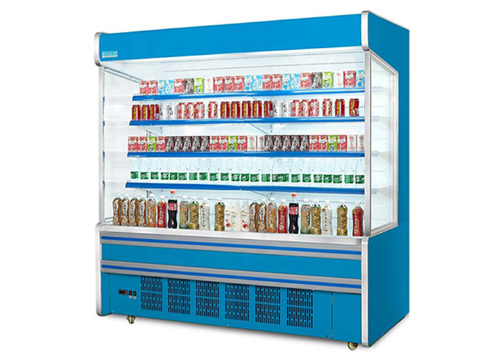 2.5m Plug In System 4 Layers Commercial Open Refrigerator Per Display Merchandiser