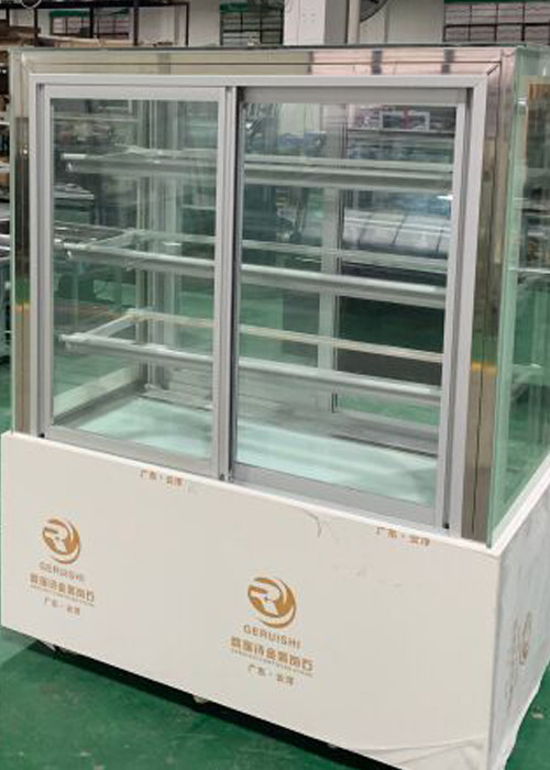 3 strati del forno del dolce del negozio dell'esposizione del congelatore di vetro della vetrina per pane