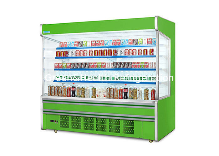 Chiller multideck commerciale con ripiani regolabili e illuminazione a LED per supermercati