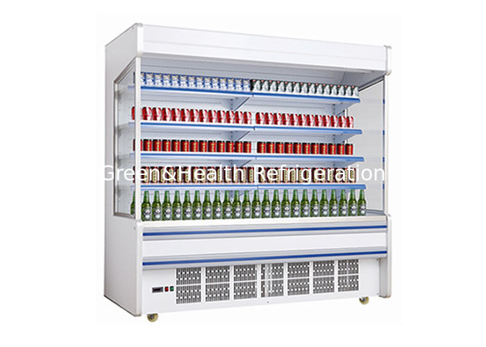 Chiller multideck commerciale con ripiani regolabili e illuminazione a LED per supermercati