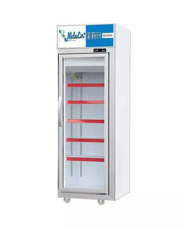 457L Mini Glass Door Display Cooler 1 Door Display Freezer per US Standard 17 Cu.Ft