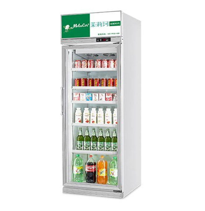 457L Mini Glass Door Display Cooler 1 Door Display Freezer per US Standard 17 Cu.Ft