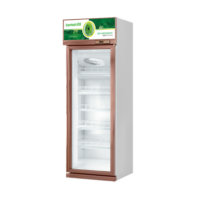 457L Mini Glass Door Display Cooler 1 Door Display Freezer per US Standard 17 Cu.Ft