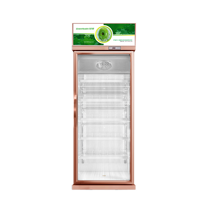 457L Mini Glass Door Display Cooler 1 Door Display Freezer per US Standard 17 Cu.Ft