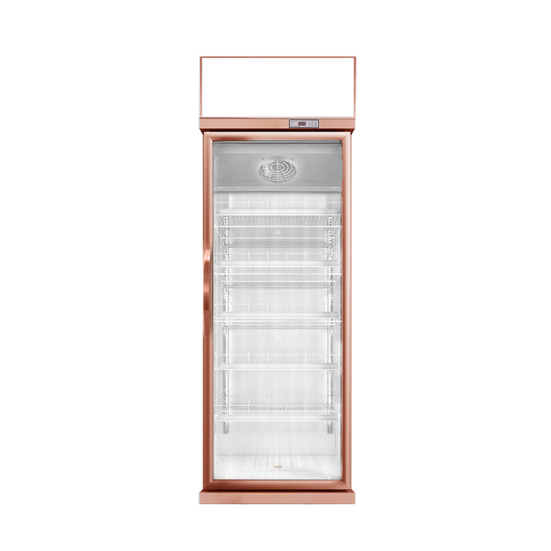 457L Mini Glass Door Display Cooler 1 Door Display Freezer per US Standard 17 Cu.Ft
